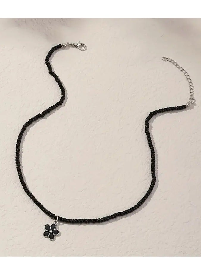 جلوسكي قلادة قلادة زهرة الراتنج على طراز goolsky بوهيمي مثالية للارتداء اليومي وحفلات الأعياد - Image 3