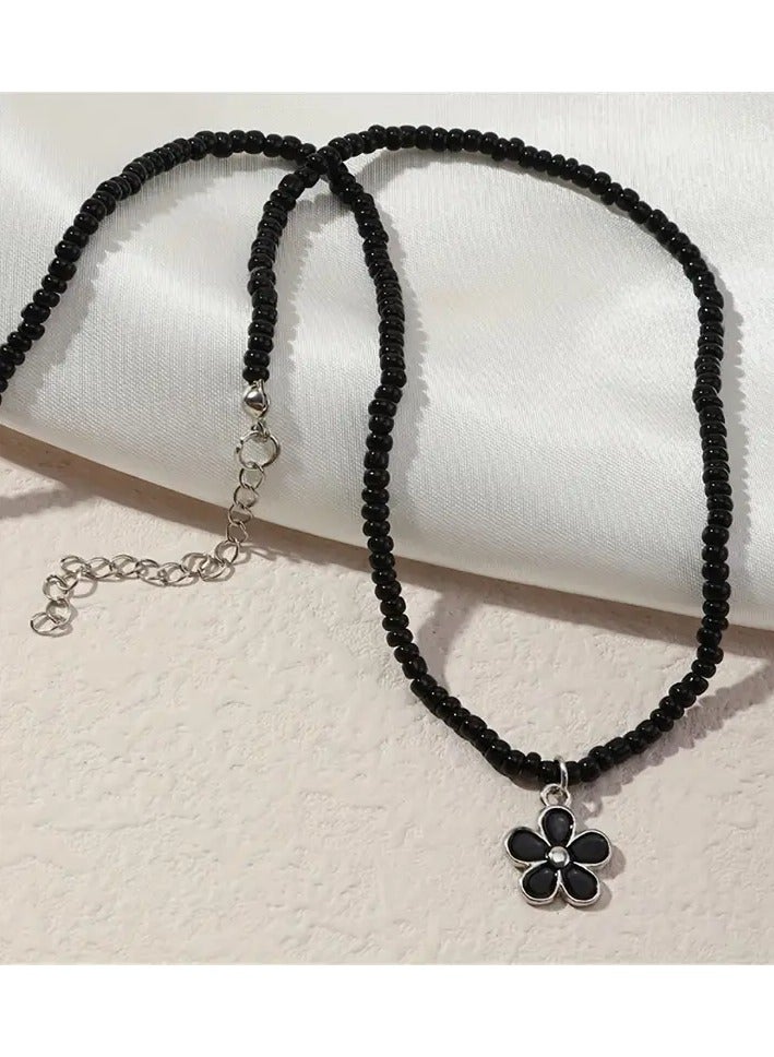 جلوسكي قلادة قلادة زهرة الراتنج على طراز goolsky بوهيمي مثالية للارتداء اليومي وحفلات الأعياد - Image 4