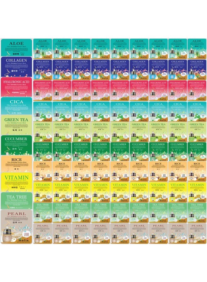 OBS LAB 101 قطعة كومبو، قناع جوهري مرطب فائق، قناع وجه كوري (10 × 10 أنواع + 1 عشوائي)، صنع في كوريا - Image 1