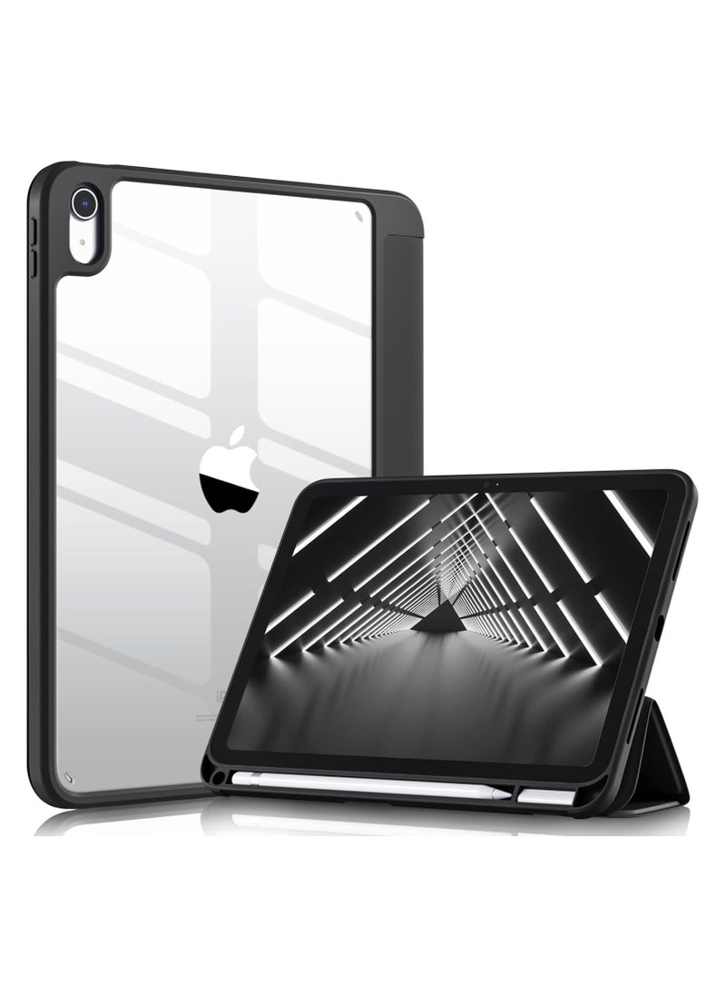 Generic Case for iPad 10th Generation 2022 10.9 Inch with Pen Holder, Shockproof Smart Case Cover with Transparent Back Shell Protective Case Compatible with iPad 10th Gen(Black)  - Image 3