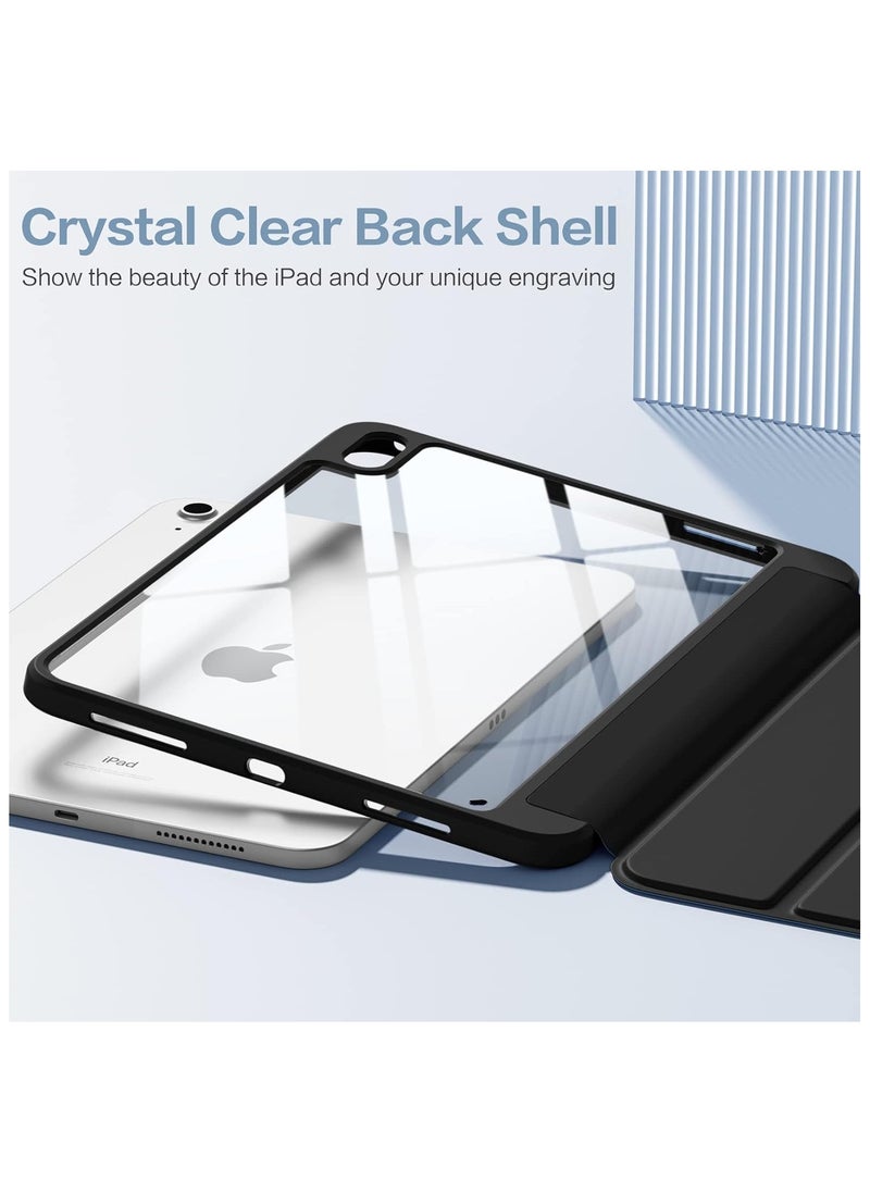Generic - Case for iPad 10th Generation 2022 10.9 Inch with Pen Holder, Shockproof Smart Case Cover with Transparent Back Shell Protective Case Compatible with iPad 10th Gen(Black) - Image 1