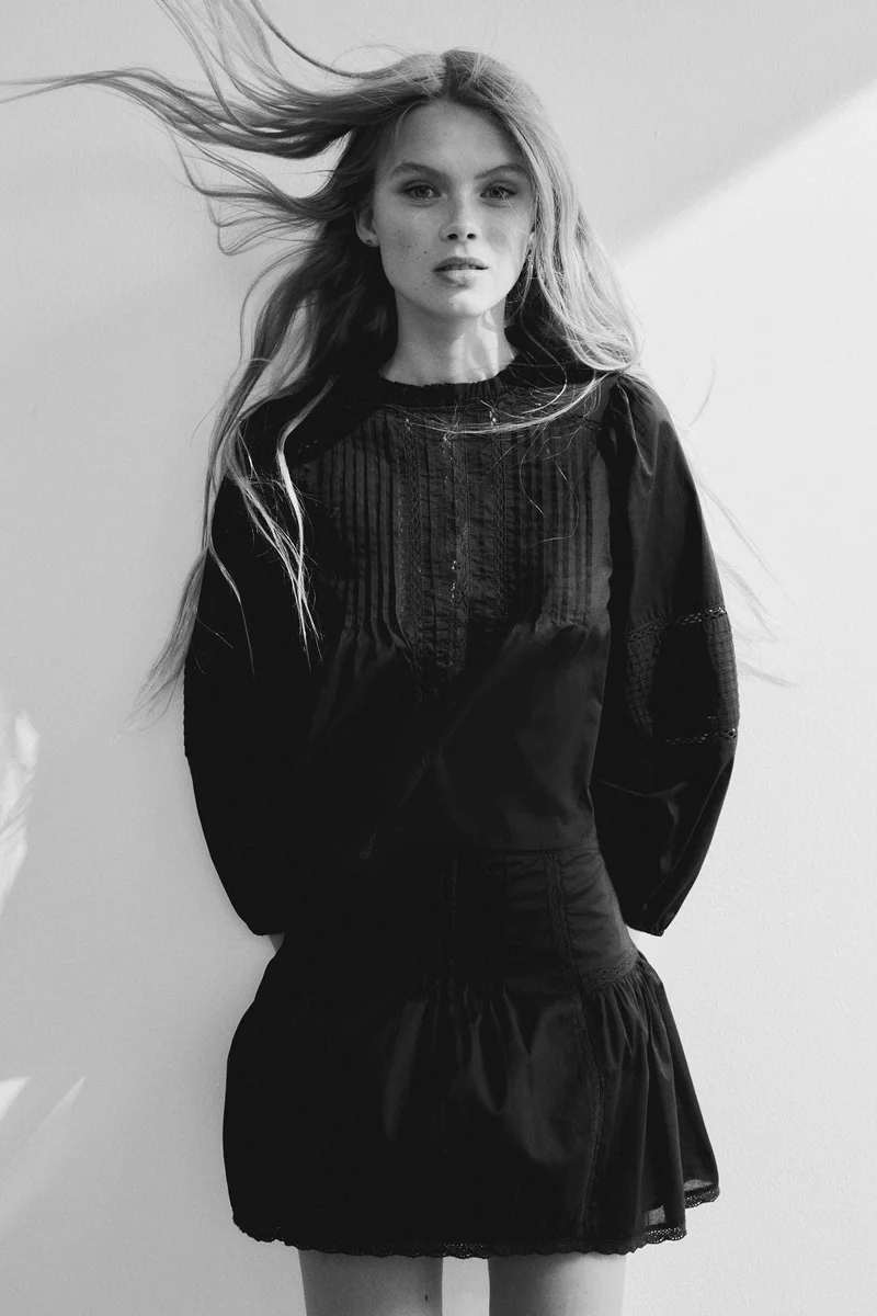 H&M Pintucked cotton blouse