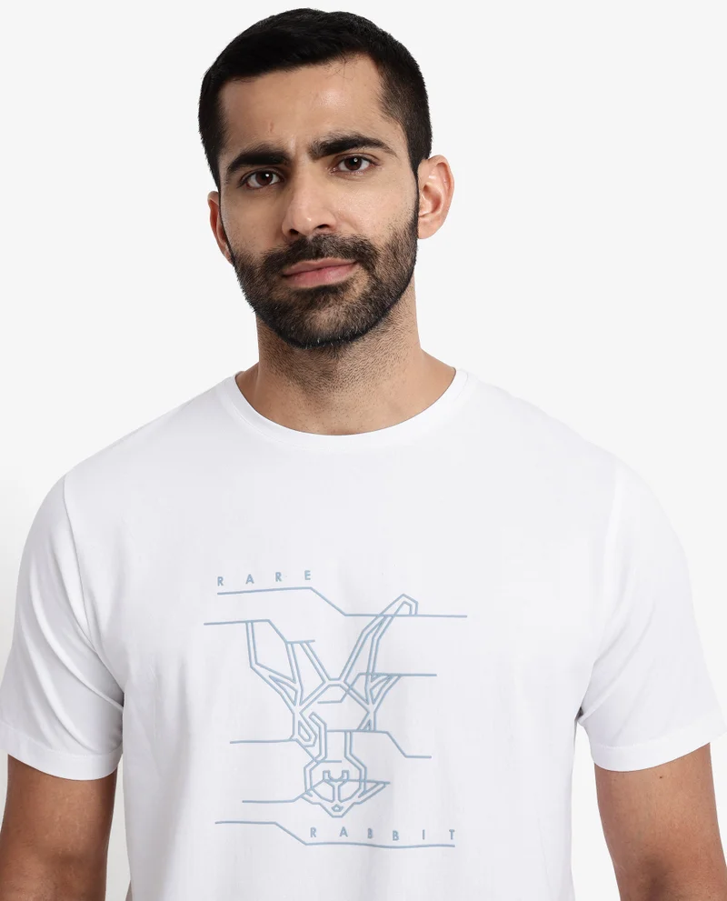 Rare Rabbit Men's Logo Graphic Print T-Shirt