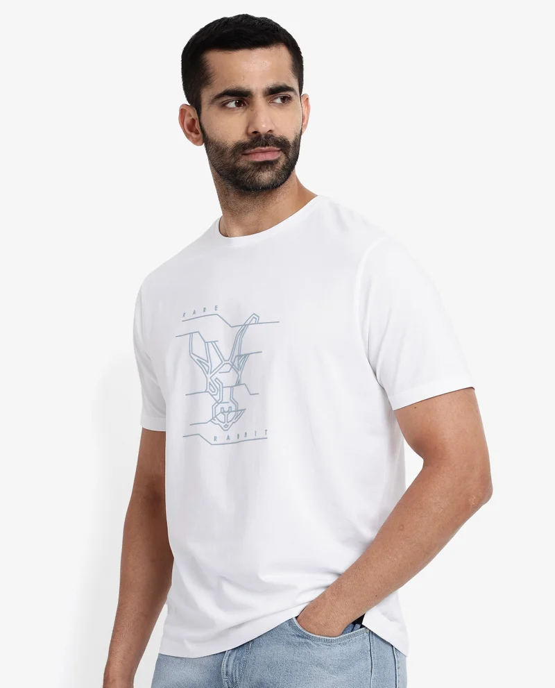 Rare Rabbit Men's Logo Graphic Print T-Shirt