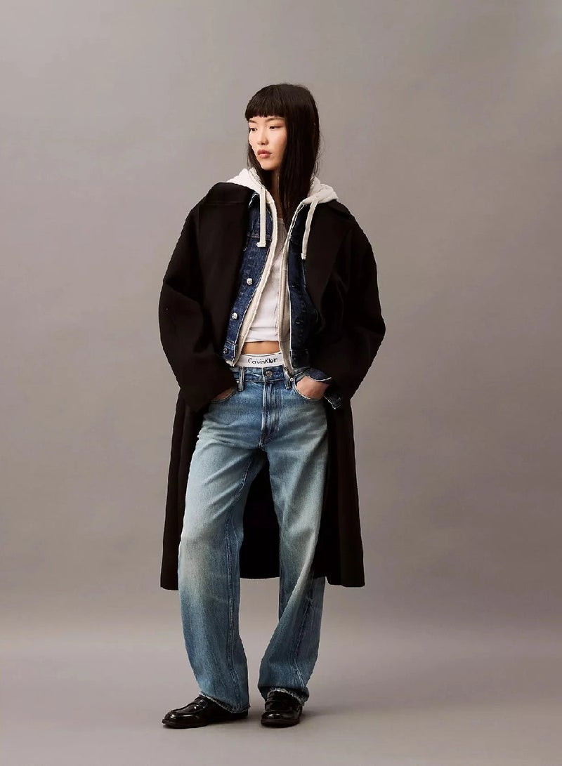 CALVIN KLEIN Double Face Wool Wrap Coat - Image 2