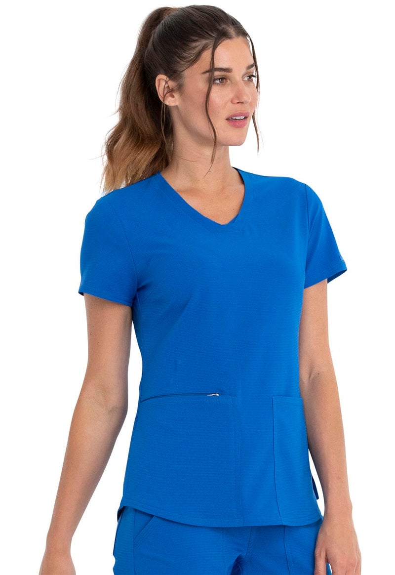 Cherokee Women's V-Neck Scrubs Top, Royal - Image 4