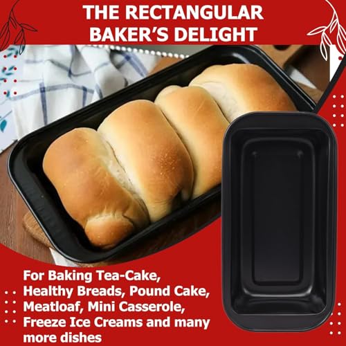 Casa Azul 10-Inch Bread Mould for Baking | Non-Stick Carbon Steel Bread Baking Mould, 500°F Heat Resistant, BPA Free Microwave & OTG Oven Safe Bread Tin for Baking (Pack of 1) - Image 5