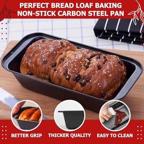 Casa Azul 10-Inch Bread Mould for Baking | Non-Stick Carbon Steel Bread Baking Mould, 500°F Heat Resistant, BPA Free Microwave & OTG Oven Safe Bread Tin for Baking (Pack of 1) - Image 2
