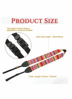 Y&D 4 Pieces Woven Vintage Camera Strap for All DSLR SLR Universal Neck Shoulder Men Women Photographers  - Image 2