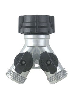 ACE Durable Long Lasting Comfortable Grip Y-Connector Hose Adapter Silver and Black 