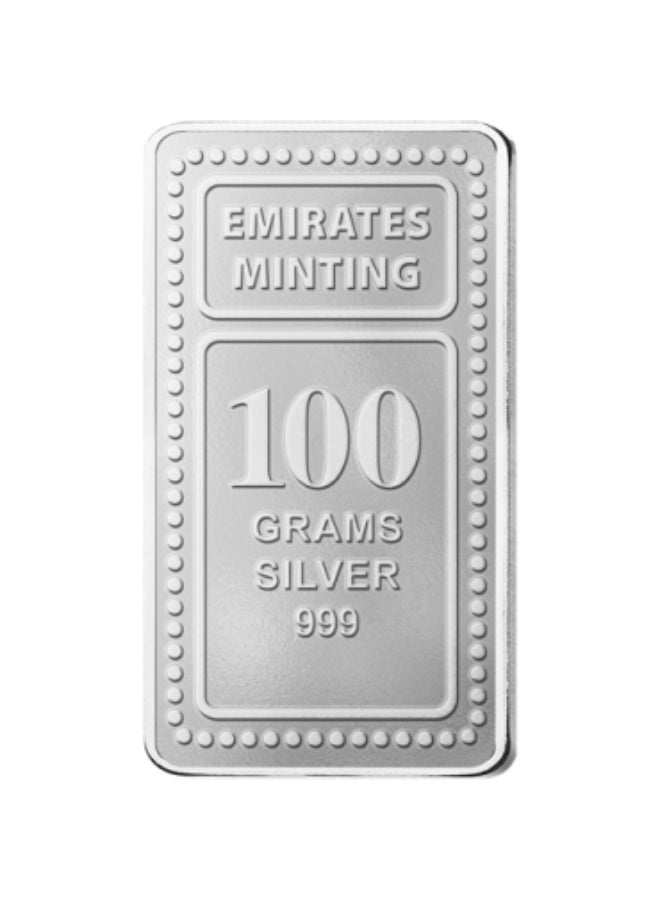 الإمارات مينتنج سبيكة فضة Emirates Minting بوزن 100 غرام بنقاء 999.0 - Image 4