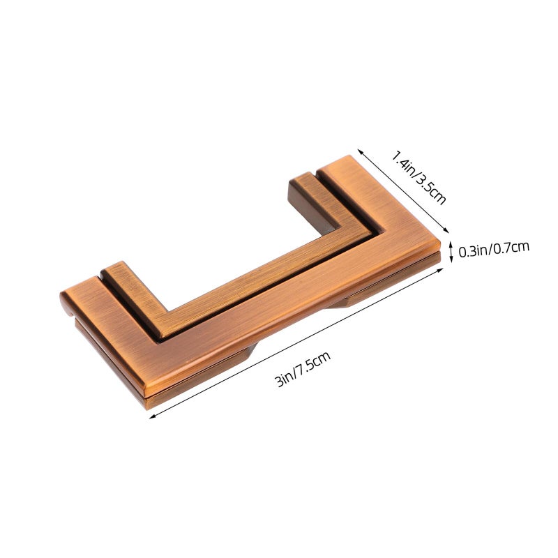 Zinc Alloy Gold Recessed Cabinet Door Pulls Hidden Latch Handles For Drawers Closets - Image 3