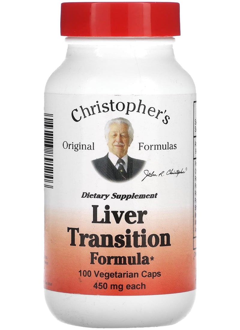 Christopher's Original Formulas Liver Transition Formula, 450 mg, 100 Vegetarian Caps 