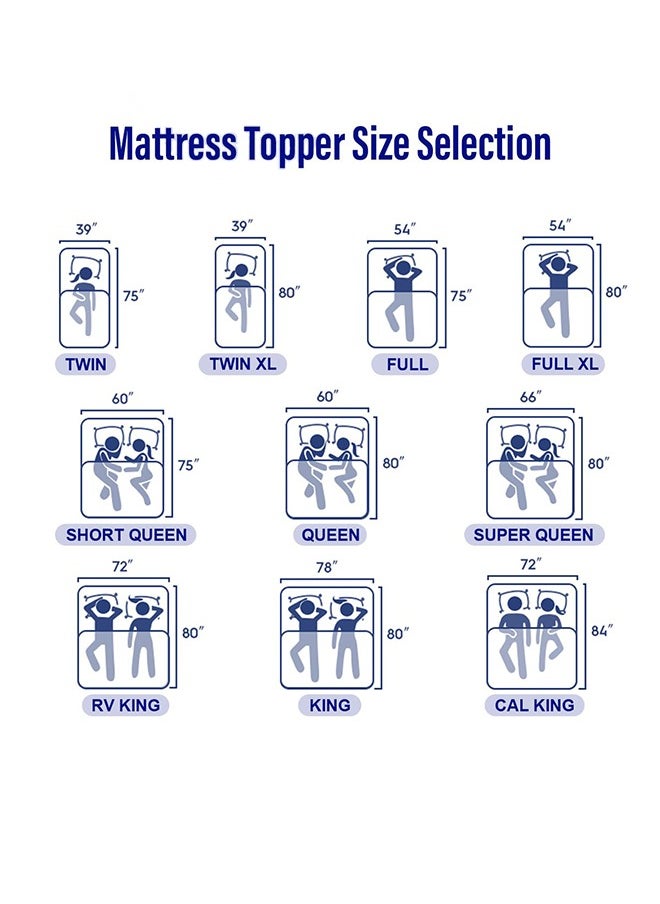 Arabest 8cm Extra Thick Mattress Topper with 1300 GSM Microfiber Filling - Anti-Slip Rubber Edge, 180x200cm, Ideal for Back Pain Relief  - Image 2