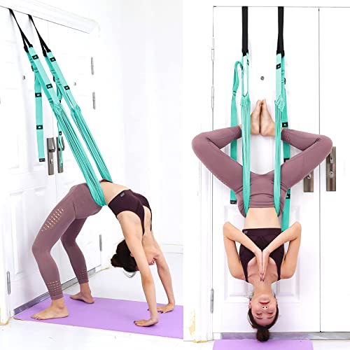 Tchrules Leg Stretcher Strap, Backbend Trainer Belt with Door Anchor, Flexibility Trainer Stretching Ballet Stretching Equipment for Fitness Gymnastics Dance Aerial Yoga Ballet - Image 2