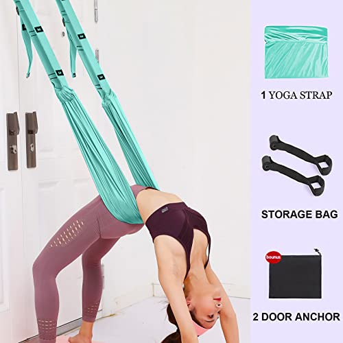 Tchrules Leg Stretcher Strap, Backbend Trainer Belt with Door Anchor, Flexibility Trainer Stretching Ballet Stretching Equipment for Fitness Gymnastics Dance Aerial Yoga Ballet - Image 5