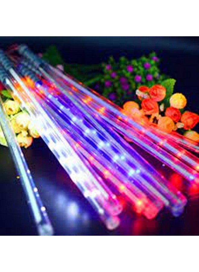 LITEHOM Rain Drop Lights, LED Meteor Shower Lights 11.8 inch 8 Tubes 192leds, Icicle Falling Lights for Diwali Lights for Decoration for Home Xmas Tree Christmas Decoration Outdoor (Multicolor) - Image 3