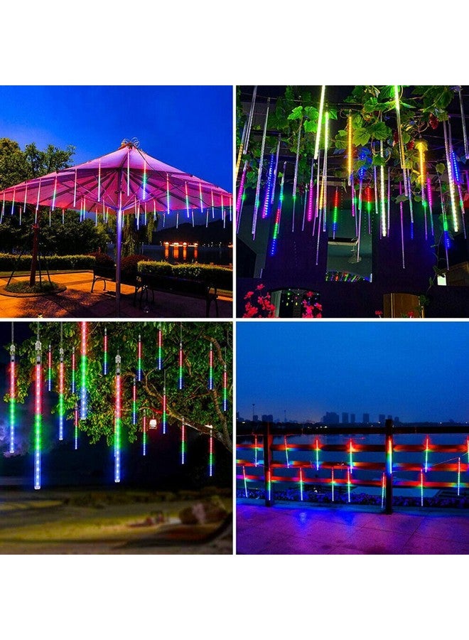 LITEHOM Rain Drop Lights, LED Meteor Shower Lights 11.8 inch 8 Tubes 192leds, Icicle Falling Lights for Diwali Lights for Decoration for Home Xmas Tree Christmas Decoration Outdoor (Multicolor) - Image 5