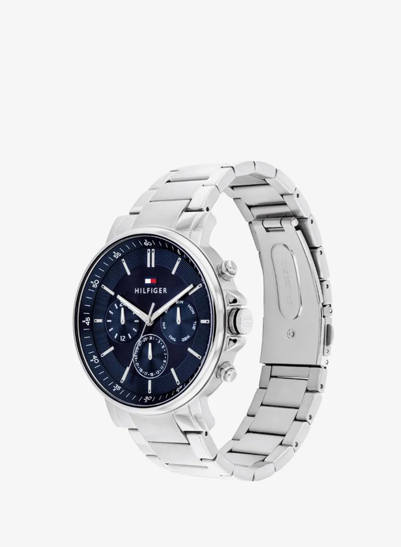Tommy Hilfiger  Mens Analog Multifunction Quartz Watch With Silver Stainless Steel Bracelet - 1710588 for Men | Best Price UAE