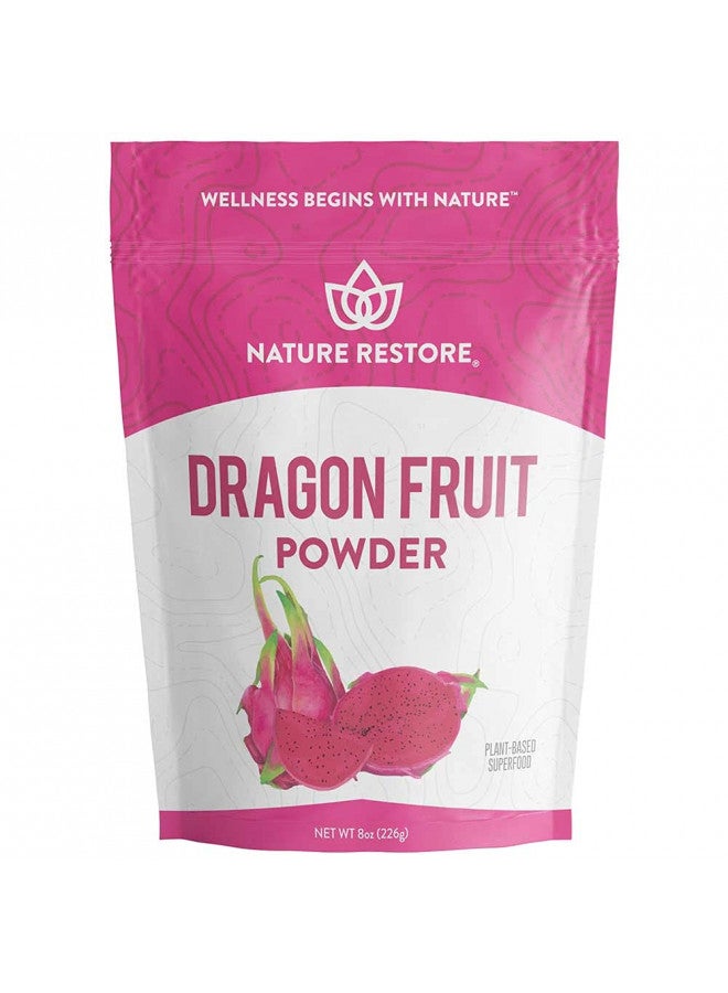Nature Restore Pink Pitaya Powder, 8 Ounces, Non GMO, Gluten Free, Vegan, Packaged Locally in California - Image 1