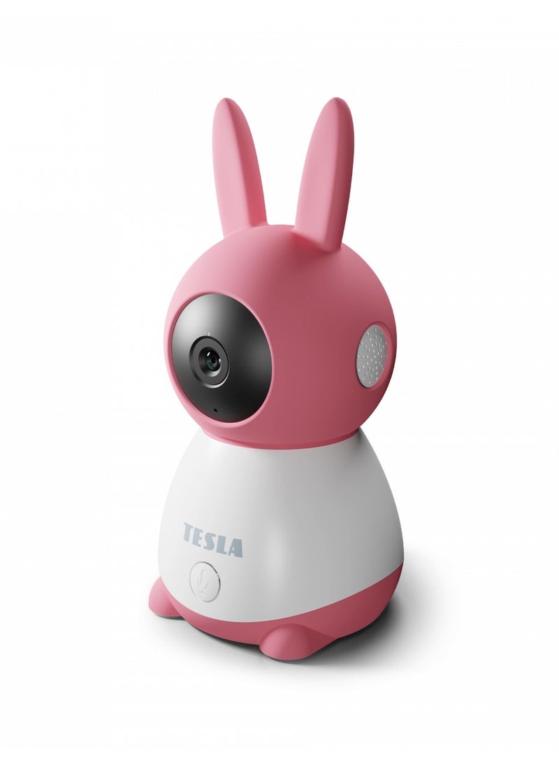 Tesla Smart 360 Degree Baby Camera with Motion & Sound Detection & HD Resolution & Tesla Home App - Pink  - Image 2