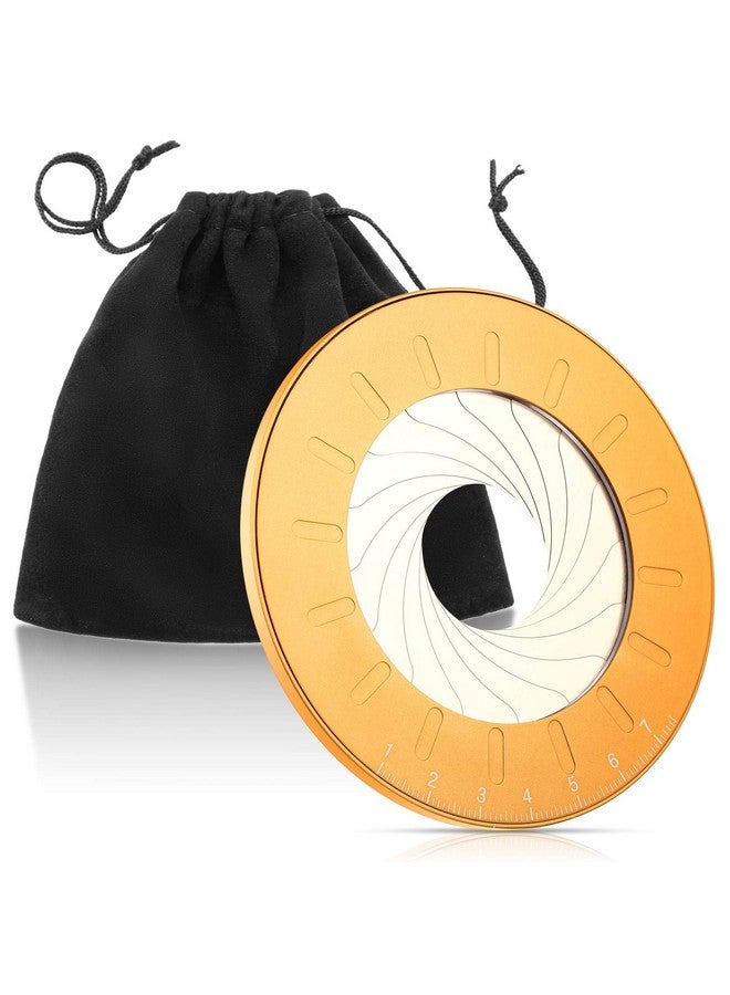 زنون صانع رسم دائري قالب دائرة من سبائك الألومنيوم أداة رسم دائرة قابلة للتعديل أداة رسم دائرة دائرية أداة صنع دائرة دائرية مع حقيبة فلانيليت سوداء للصياغة 125 مم (أصفر) - Image 1