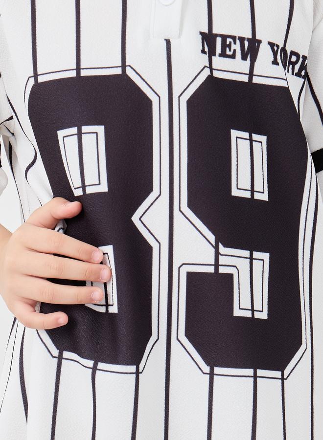 Styli Striped Polo T-Shirt Dress - Image 3