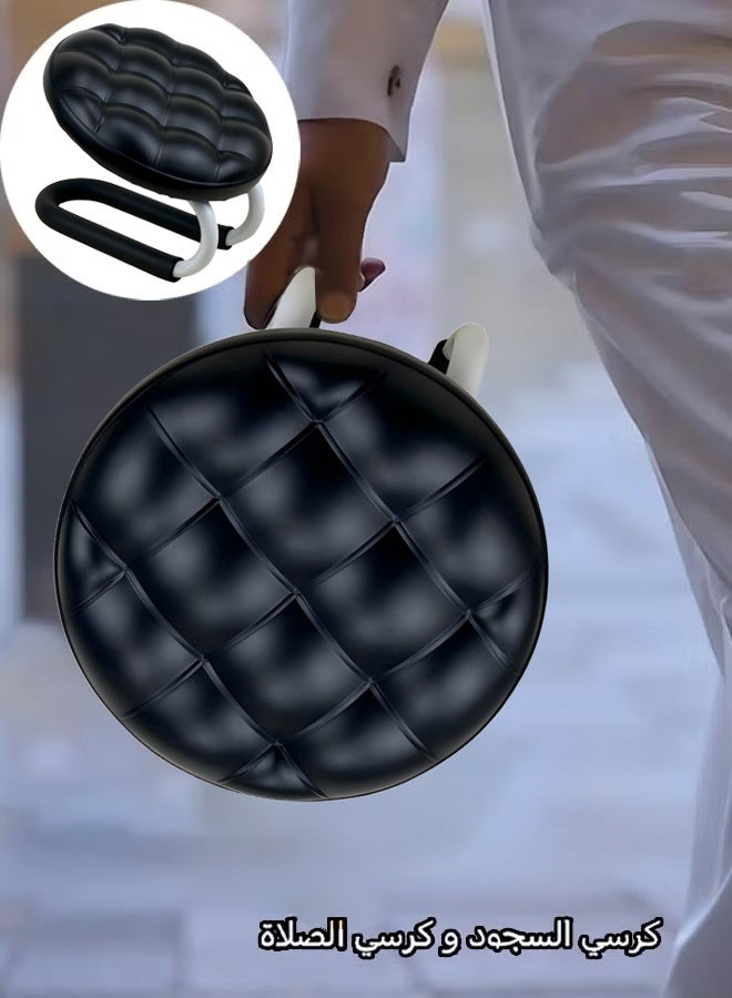 WALALLA Prostration Chair is a Prayer Chair for Muslims - Comfort and Support During Prayer, Padded Leather Seat Handcrafted, Ergonomic Design for Comfortable Prayer Position, Meditation Stool Mindfulness Prayer Kneeling Stool Chair with Anti-slip Cover, 27.5x27.5x24cm - Image 1