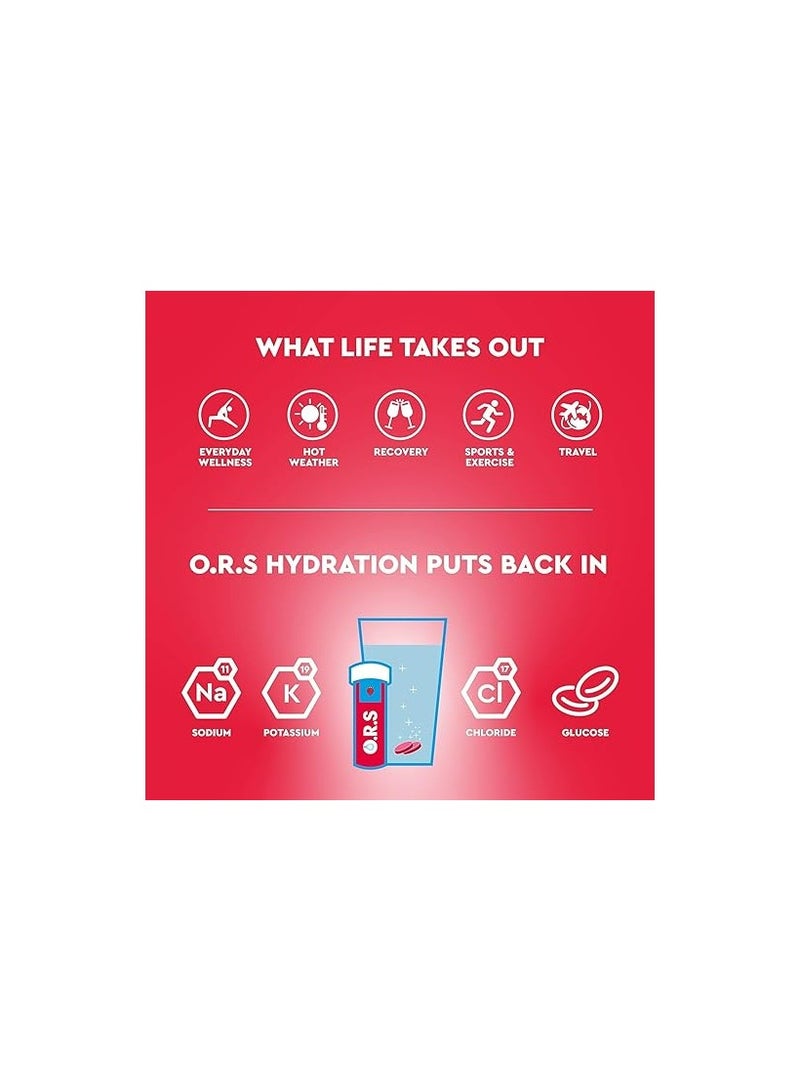أو آر اس أقراص ترطيب أو آر إس مع إلكتروليتات بنكهة الفراولة الطبيعية، 36 قرصًا - Image 2
