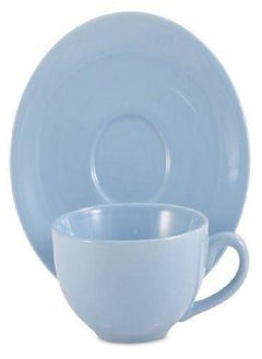 AMSTERDAM Powder Blue Classic Teacup and Saucer, Set of 1.  - Image 3
