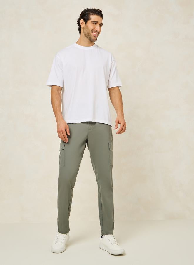 ستايلي بنطلون تشينو قطن بقصة ضيقة ومرونة مع جيوب كارغو - Image 2