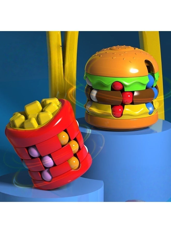 Hamburger & Fries Magic Cube Puzzle Toy for Kids, 3D Brain Teaser Educational Intelligence Logic Game - Image 4