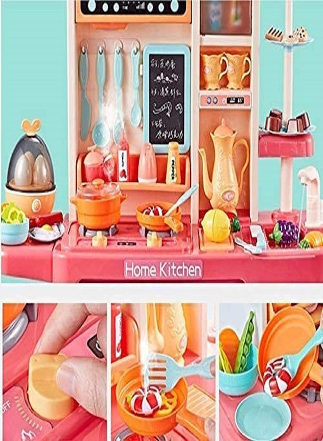 LONGMIRE Plastic 65 Pcs Big Size Kitchen Playset | Musical & Light Kitchen Set Toy for Kids with Sound and Accessories Set for 4 Year Old (Multicolor) - Image 2