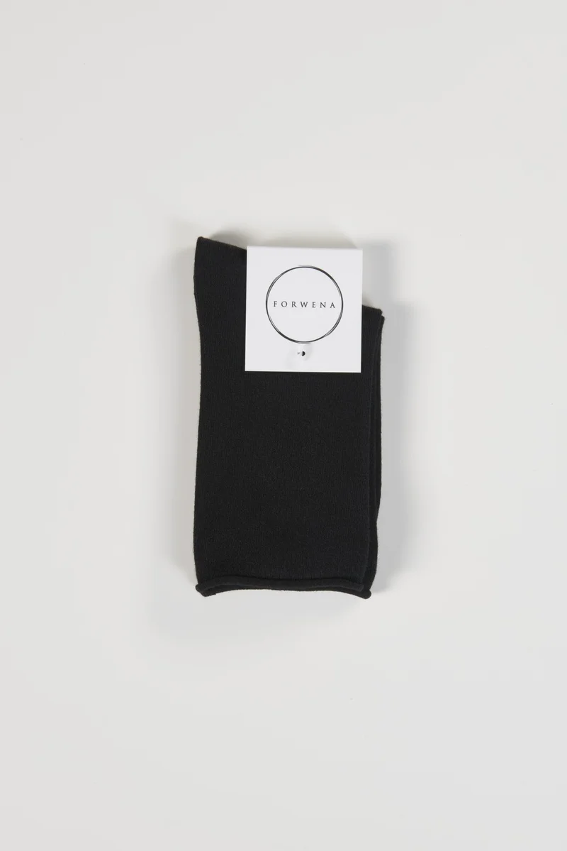 Forwena Black Modal Elastic Seamless Women's Sock Socks