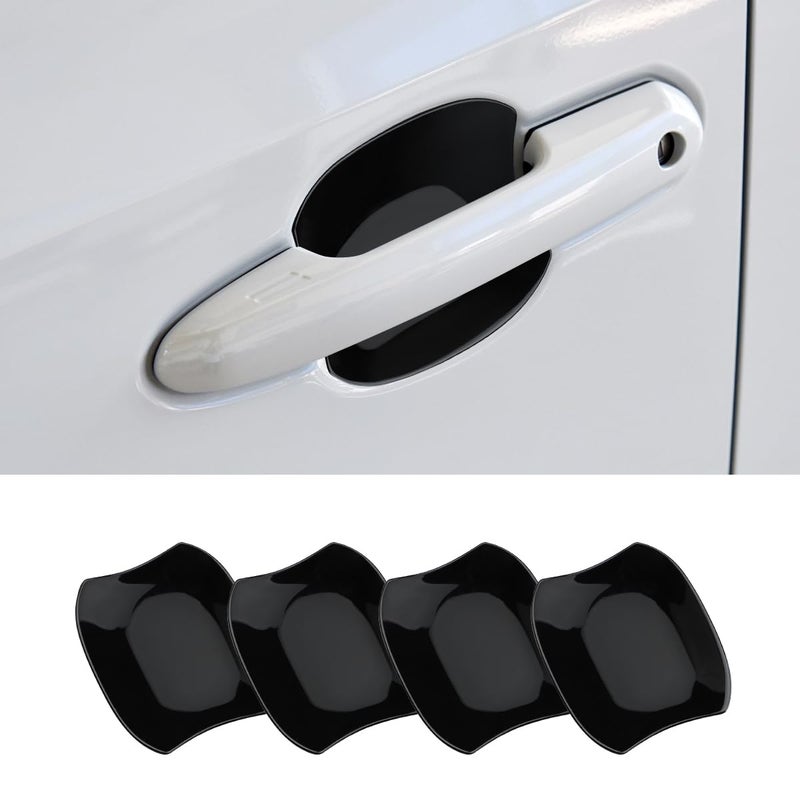 DLOVEG Exterior Door Handle Bowl Cover Compatible for Toyota RAV4 2019 2020 2021 2022 2023 2024 2025 Accessories Door Handle Bowl Scratch Protector Glossy Black - Image 2