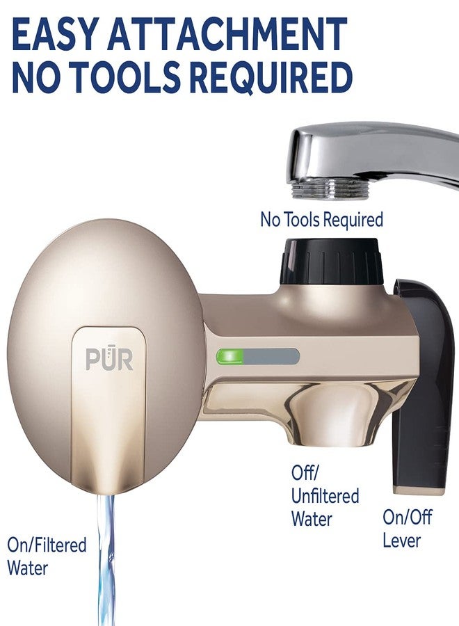 PUR Plus Faucet Mount Water Filtration System, Champagne, PFM360F - Image 3