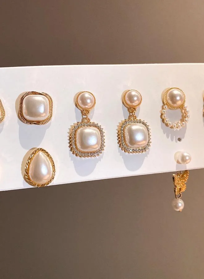 تايك تو Set of 5 - Faux Pearl Embellished Earrings