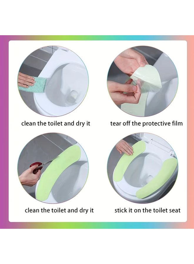 Reusable Toilet Seat Warmer Pads 8pcs Soft Microfiber Washable Hygienic Cover - Image 5