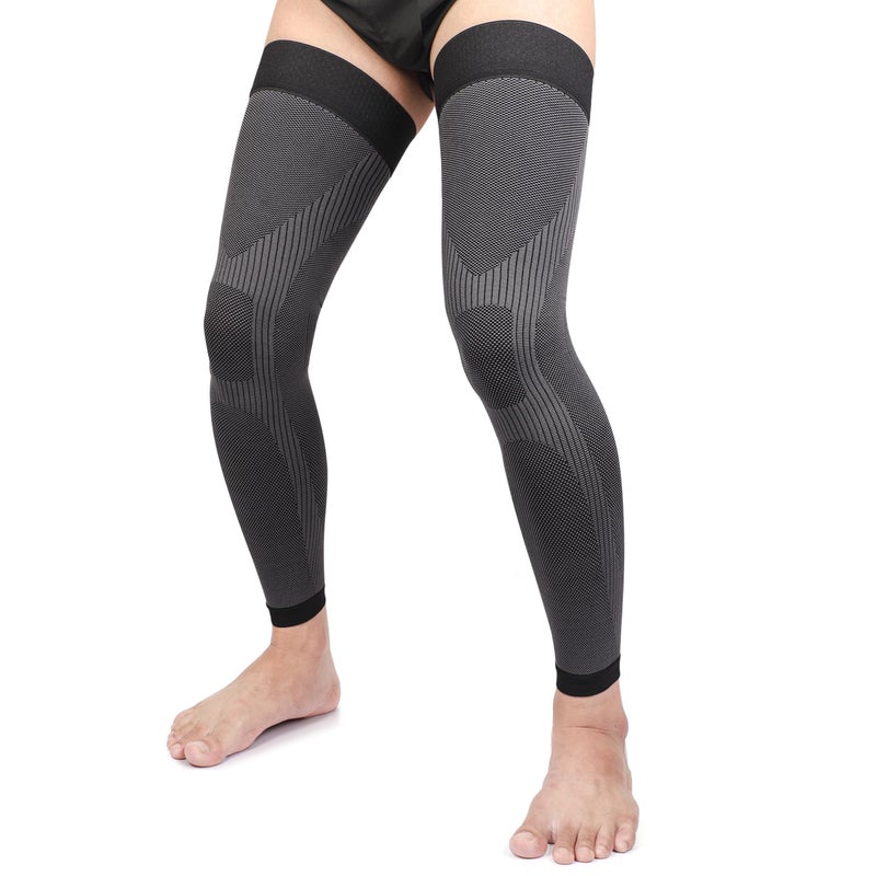 KEKING Full Leg Compression Sleeves Unisex Thigh High Compression Stocking 2030mmHg Graduated Support for Thigh Calf Knee Running Basketball Reduce Varicose Veins and Swelling Pair Black XXL - Image 3