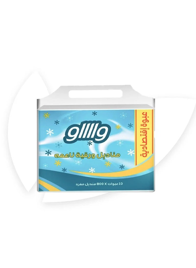 WOW Soft Paper Napkins 10 Packs x 800 Single Napkins - Image 2