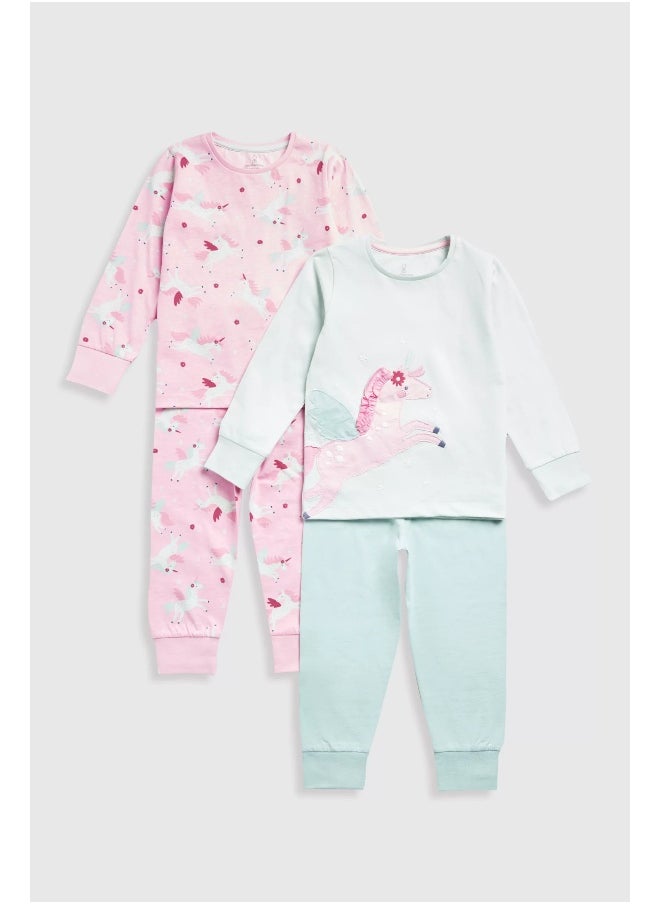 mothercare Party Horse Pyjamas - 2 Pack  - Image 2