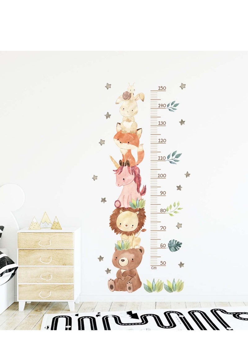 KASTWAVE Kids Height Wall Chart, Kawaii Bedroom Wall Decoration, Cute Cartoon Height Chart Stickers, Peel & Stick Nursery Wall Decals for Baby Bedroom, Living Room, Toddler Playroom - Image 4