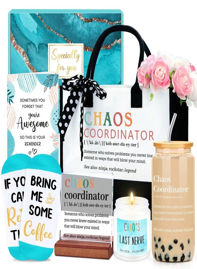 Verouis Chaos Coordinator Gifts for Women Office Manager Appreciation Gifts Cool Thank You Gift Ideas for Manager Female Unique Appreciation Gift for Boss Day Female, Employee, Hr, Coworker, Mentor, Secretary - Image 1
