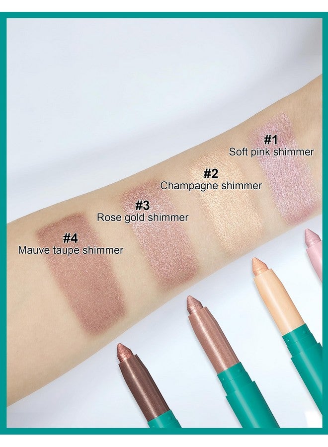 إريندي مجموعة أقلام تحديد العيون من إريندي، 4 ألوان، قلم تفتيح العيون، مكياج ظلال العيون الكريمي اللامع، قلم تحديد العيون اللامع المقاوم للماء طويل الأمد - Image 4