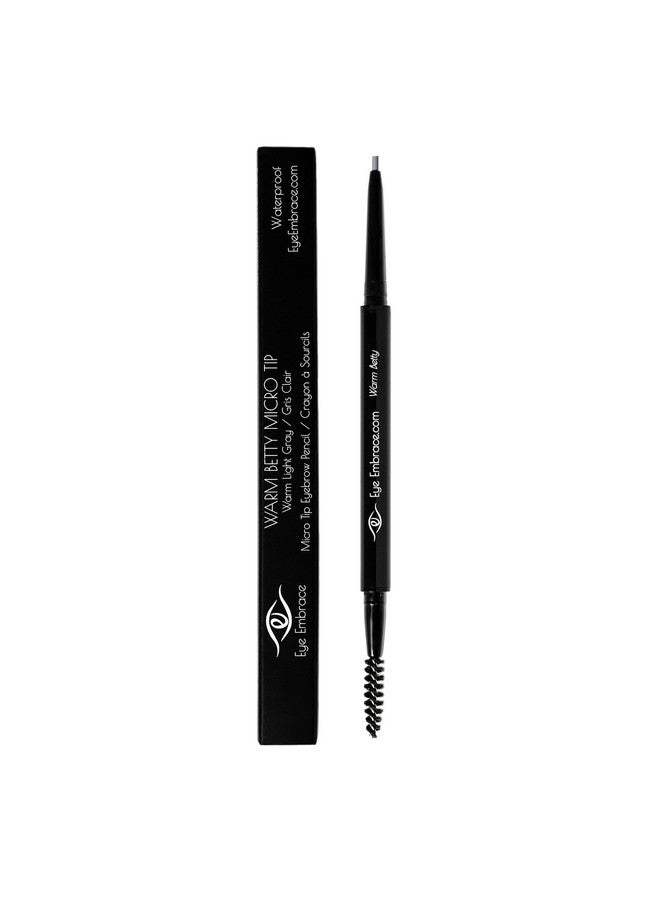 Eye Embrace Warm Betty Micro Tip Pen: Light Gray Ultra-Fine Micro Eyebrow Pencil - Waterproof, Double-Ended Automatic Micro-Tip & Spoolie Brush, Cruelty-Free (Warm Betty) - Image 2