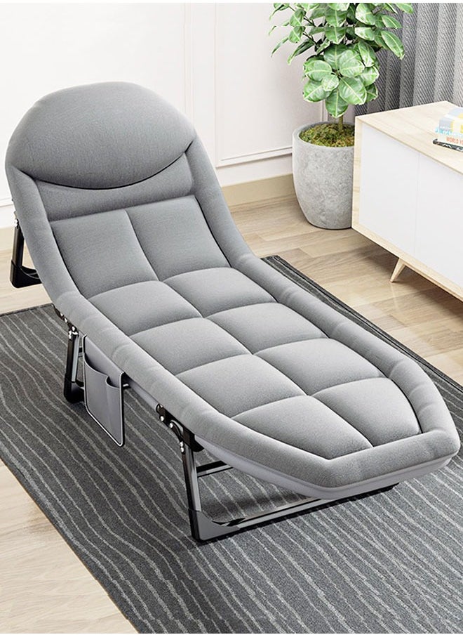 GoldenLike Folding Bed,Portable Foldable Camping Bed,Adjustable Recliner Bed Lounger Chair,Single Sleeping Bed,Comfortable Resting Bed,Adults Camping Cot for Beach Camping Home and Office Nap  - Image 1
