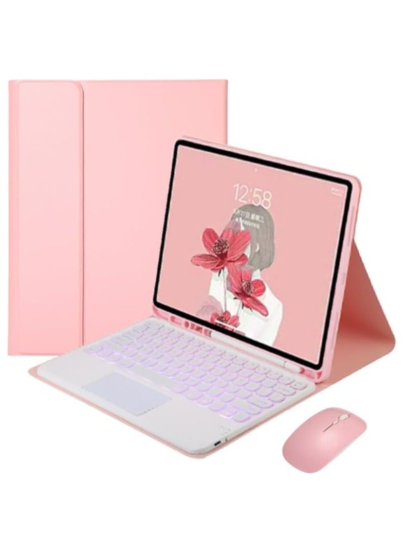 general Keyboard Case Compatible with Samsung Galaxy Tab S9 Ultra 14.6 inch 2023 with Pen Holder,7 Color Backlit Keyboard with Touchpad + Mouse,PU Stand Cover for Tablet - Image 1