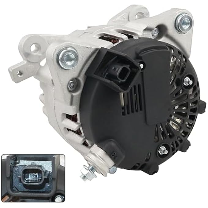 Tivora Alternator Compatible with Nissan Rogue L4 2.5L 2014-2018, for Xtrail 2014-2018 12V 120A 6-Groove Clutch Replace # 23100-4BA0A 23100-4BA0B TG12C152 - Image 2