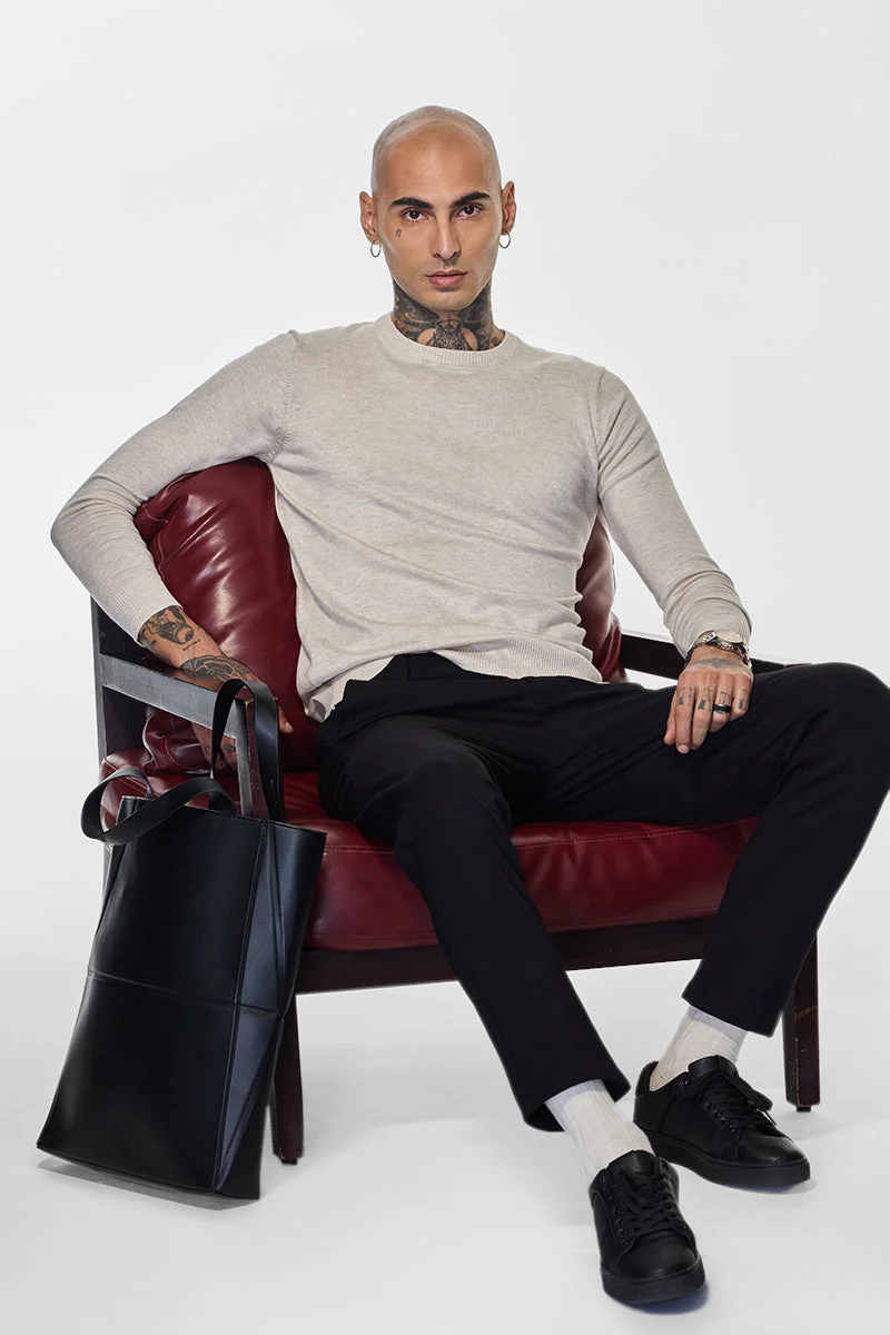 SNITCH كنزة كور لاب بيج سادة