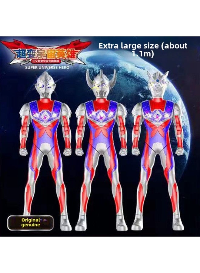 Oversized Degas Cello Ott Superman Children's Toy Touch Sound And Light Male And Girl Doll Birthday Gift Box Full Set-Color:Charging Suit  - Image 1